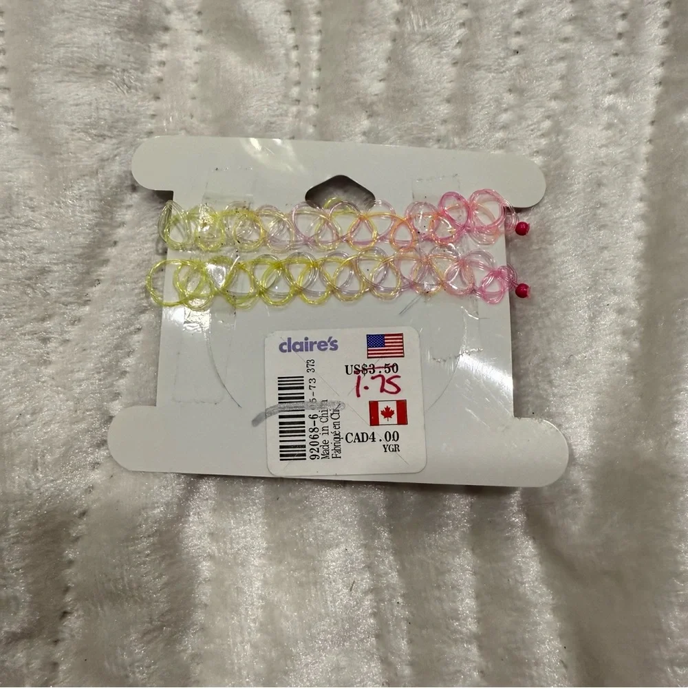 10 for $10 Claire's Pastel Hair Ties Set